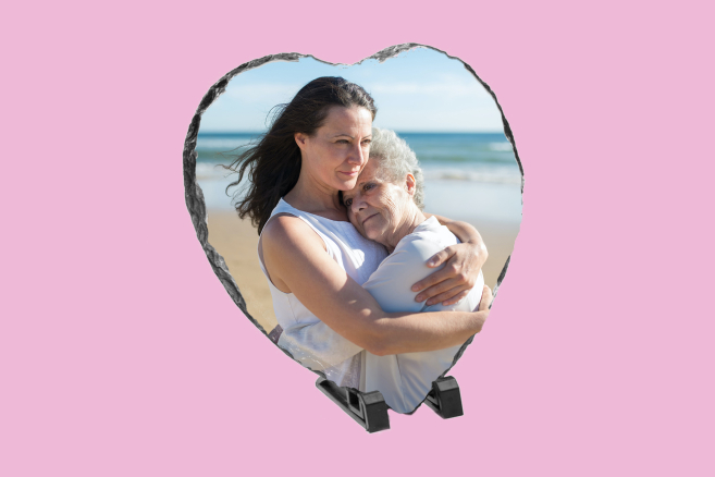 Photo Slate Heart 20 cm